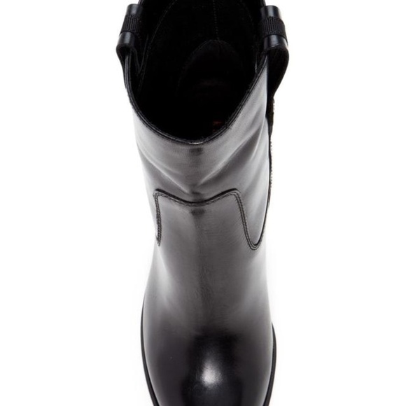 Kate Spade "Baise" Black Leather Ankle Boot w/Chunky 4" Block Stacked Heel Sz 9 - Picture 2 of 13